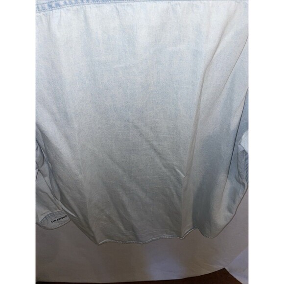 Hardrock Men’s Chambray Shirt Size Medium Blue Faded Look Comfort Casual Cozy - Picture 12 of 12